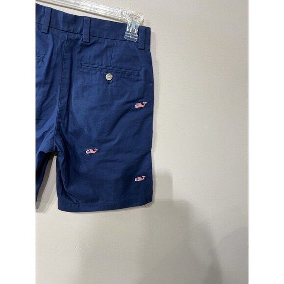 Vineyard Vines Men's Shorts 28 Navy Blue USA Flag Whale Logo Style Cotton - Picture 13 of 13